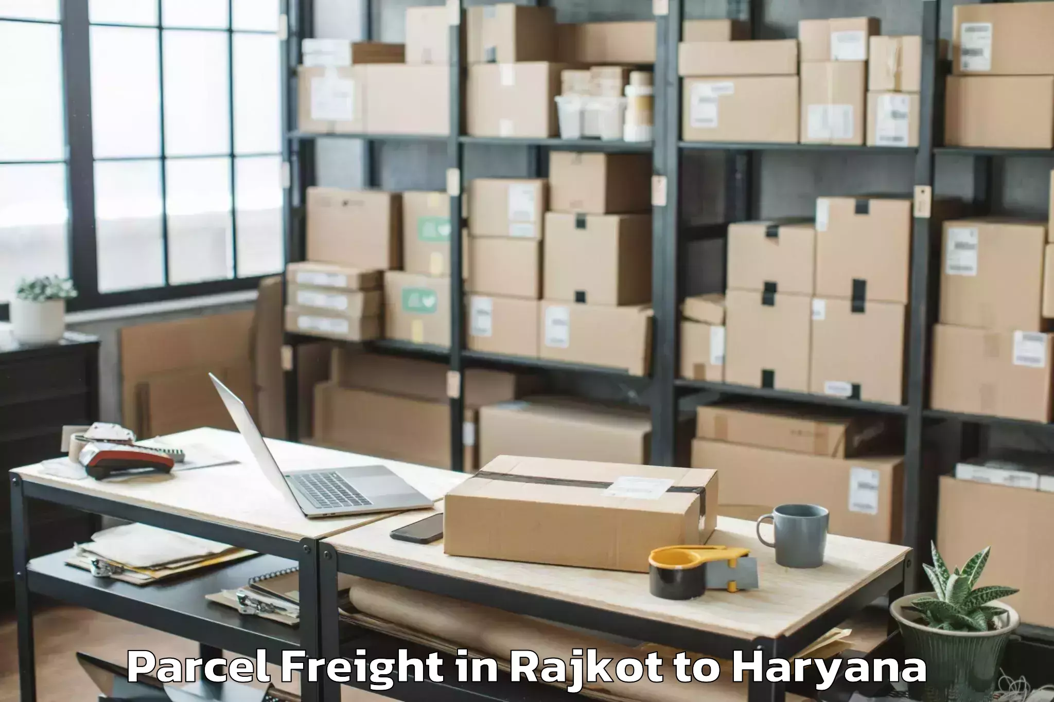 Easy Rajkot to Tosham Rural Parcel Freight Booking